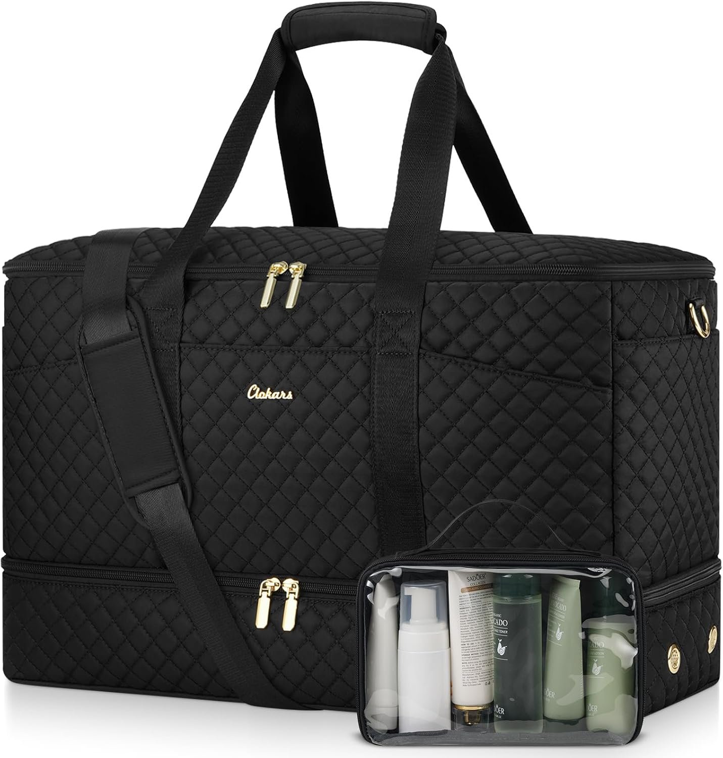 Overnight Bags for Women Travel Duffel: Weekender Bag with Shoe Compartment