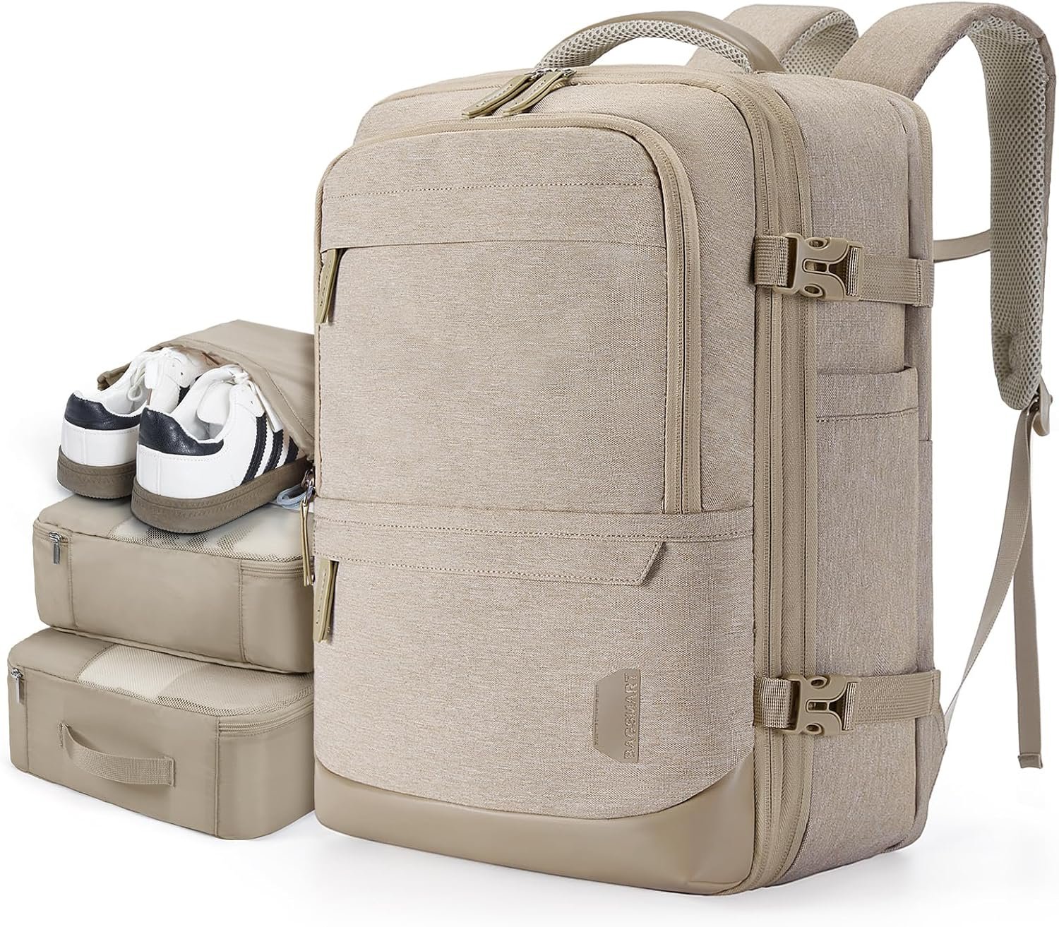 BAGSMART 37L Expandable Travel Backpack Compression Carry On Daypack
