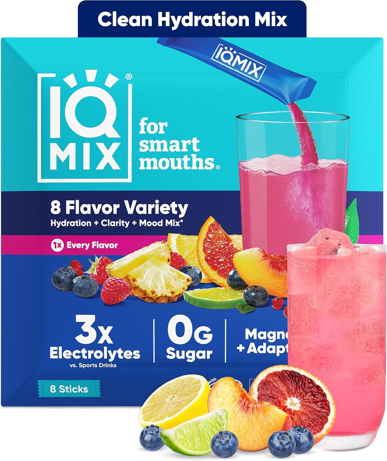 IQMIX Hydration Electrolytes Powder Packets, Sampler 8-Count