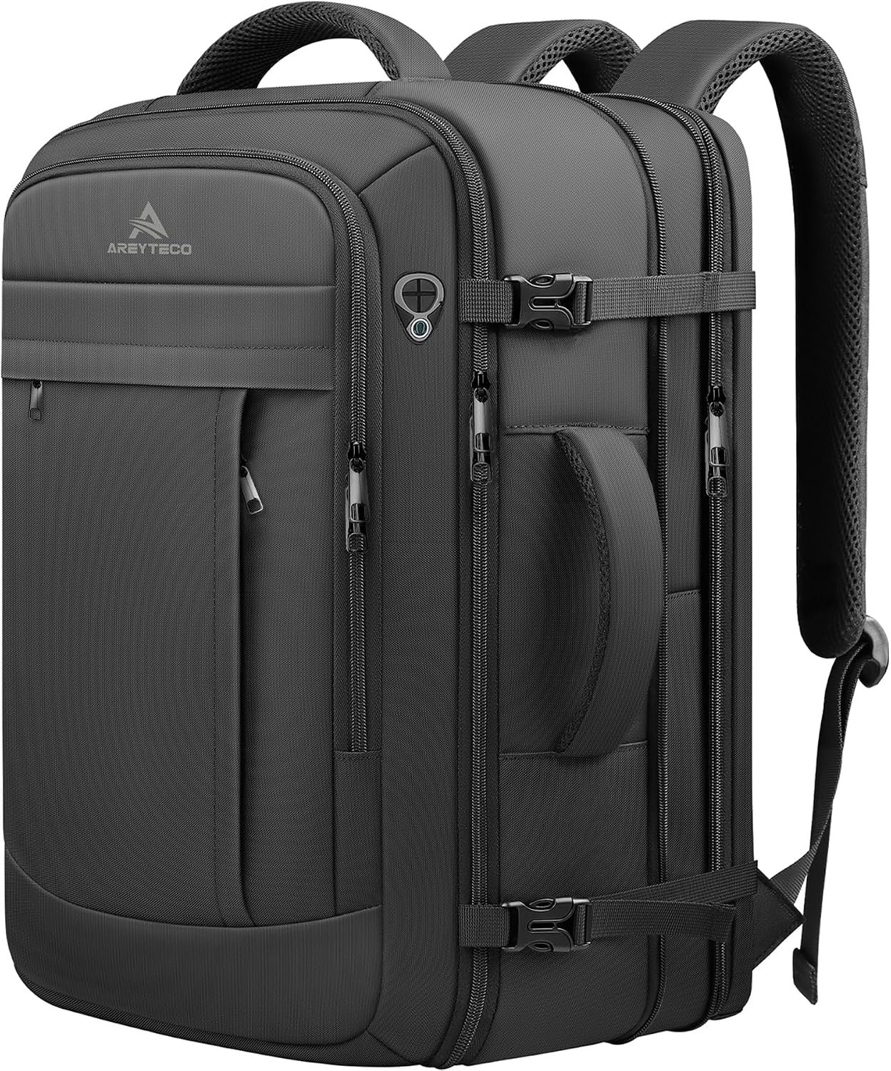 AREYTECO 55L Extra Large Travel Laptop Backpack,Carry On Backpack for Men